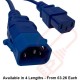 C13 to C14 P-Lock Power Cable Blue