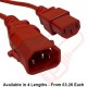 C13 to C14 P-Lock Power Cable Red
