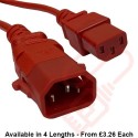 C13 to C14 P-Lock Power Cable Red