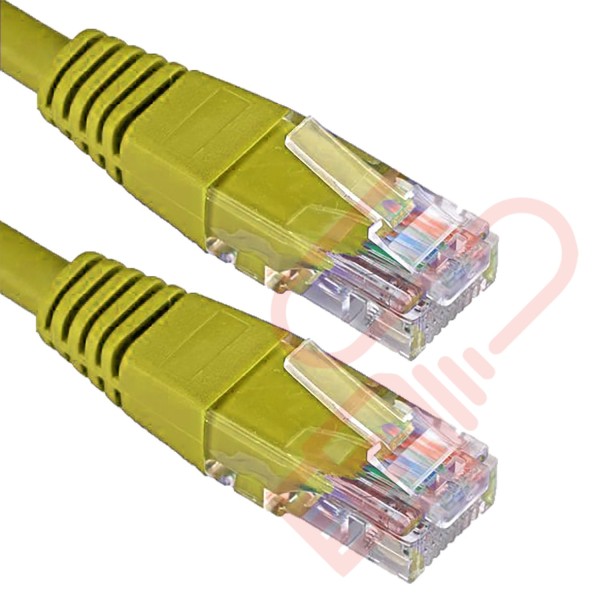 Cat5e Patch Cables RJ45 UTP High Grade PVC Flush Booted Yellow