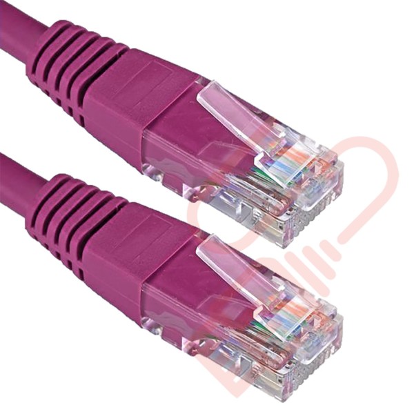 Cat5e Patch Cables RJ45 UTP High Grade PVC Flush Booted Pink