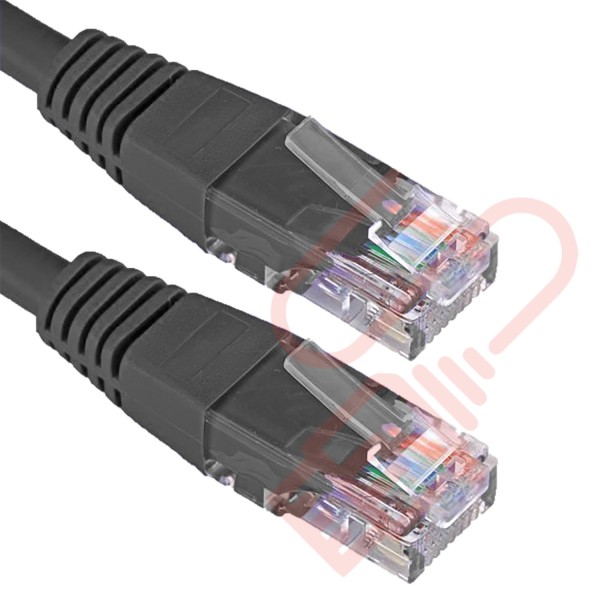 Cat5e Patch Cables RJ45 UTP High Grade PVC Flush Booted Black